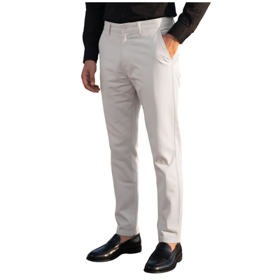 Cotton Jeans Pants - White