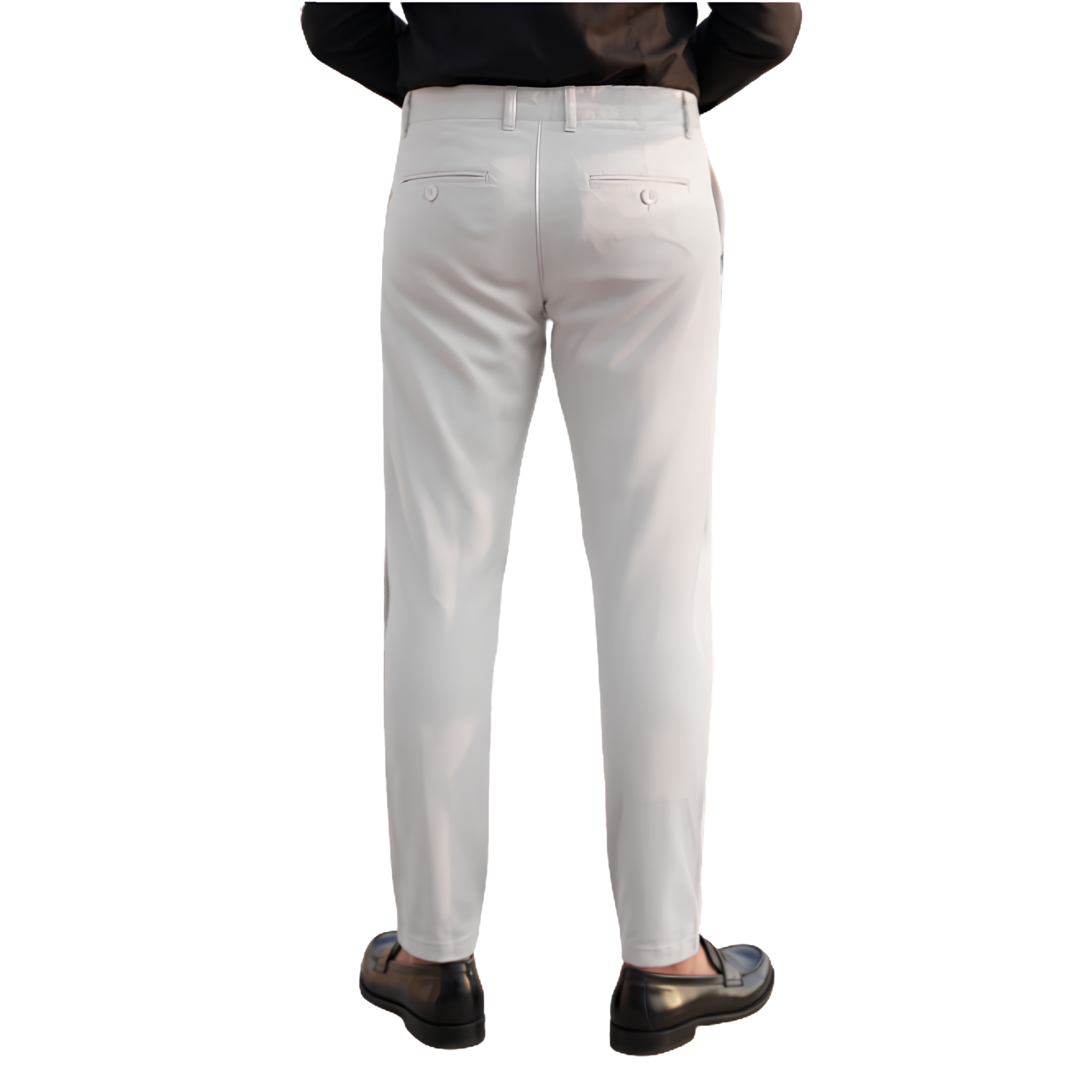 Cotton Jeans Pants - White