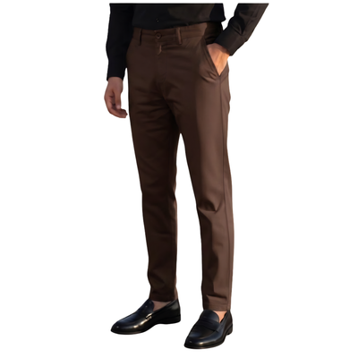 Cotton Jeans Pants - Dark Brown