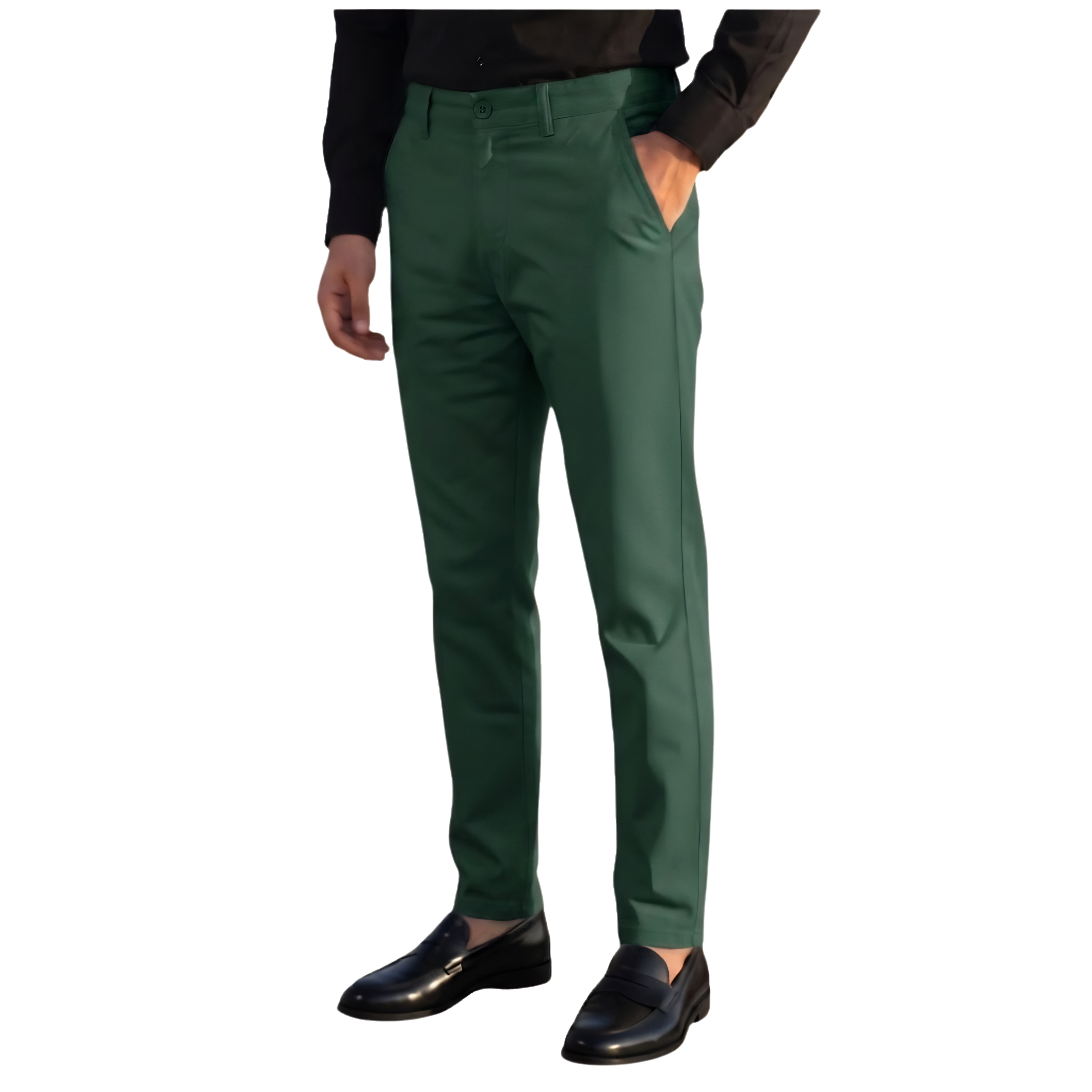 Cotton Jeans Pants - Green