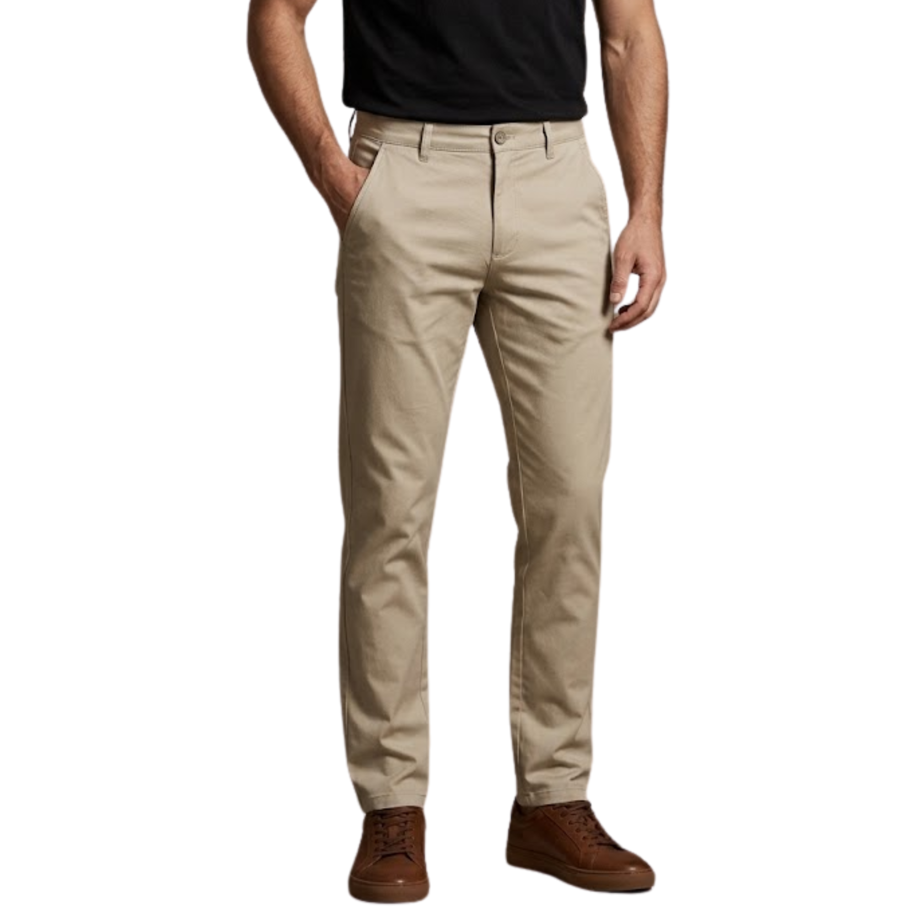Premium Cotton Pants - Beige