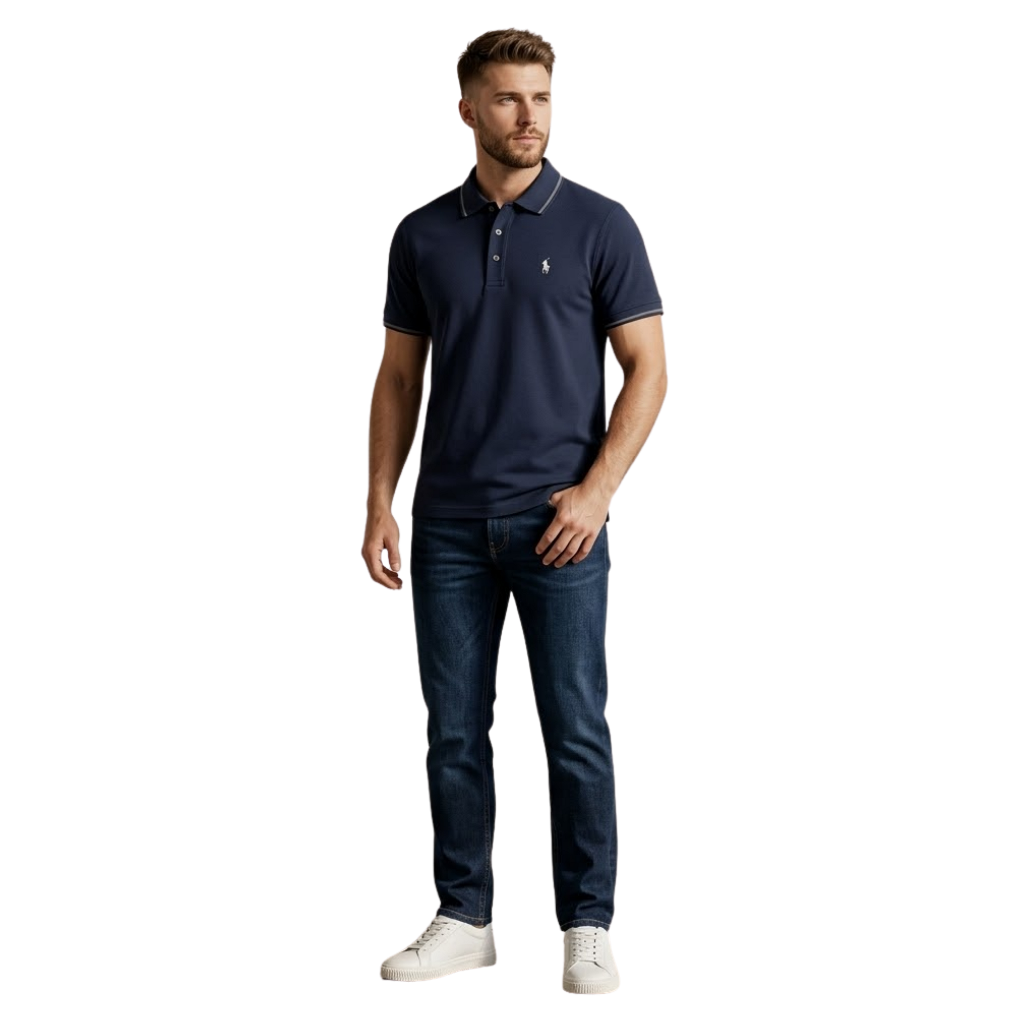 Basic Polo Shirt - Navy Blue