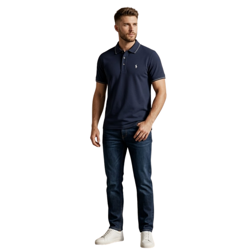 Basic Polo Shirt - Navy Blue