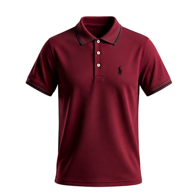 Basic Polo Shirt - Red Wine