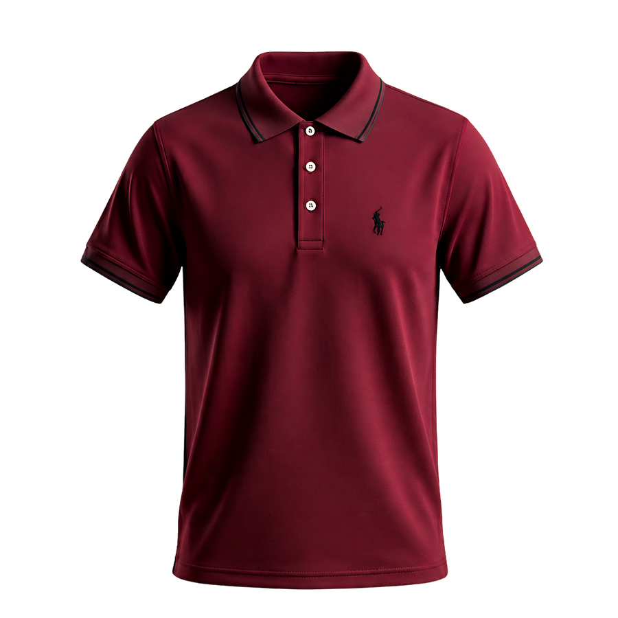 Basic Polo Shirt - Red Wine