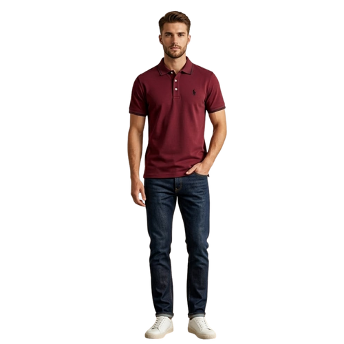 Basic Polo Shirt - Red Wine