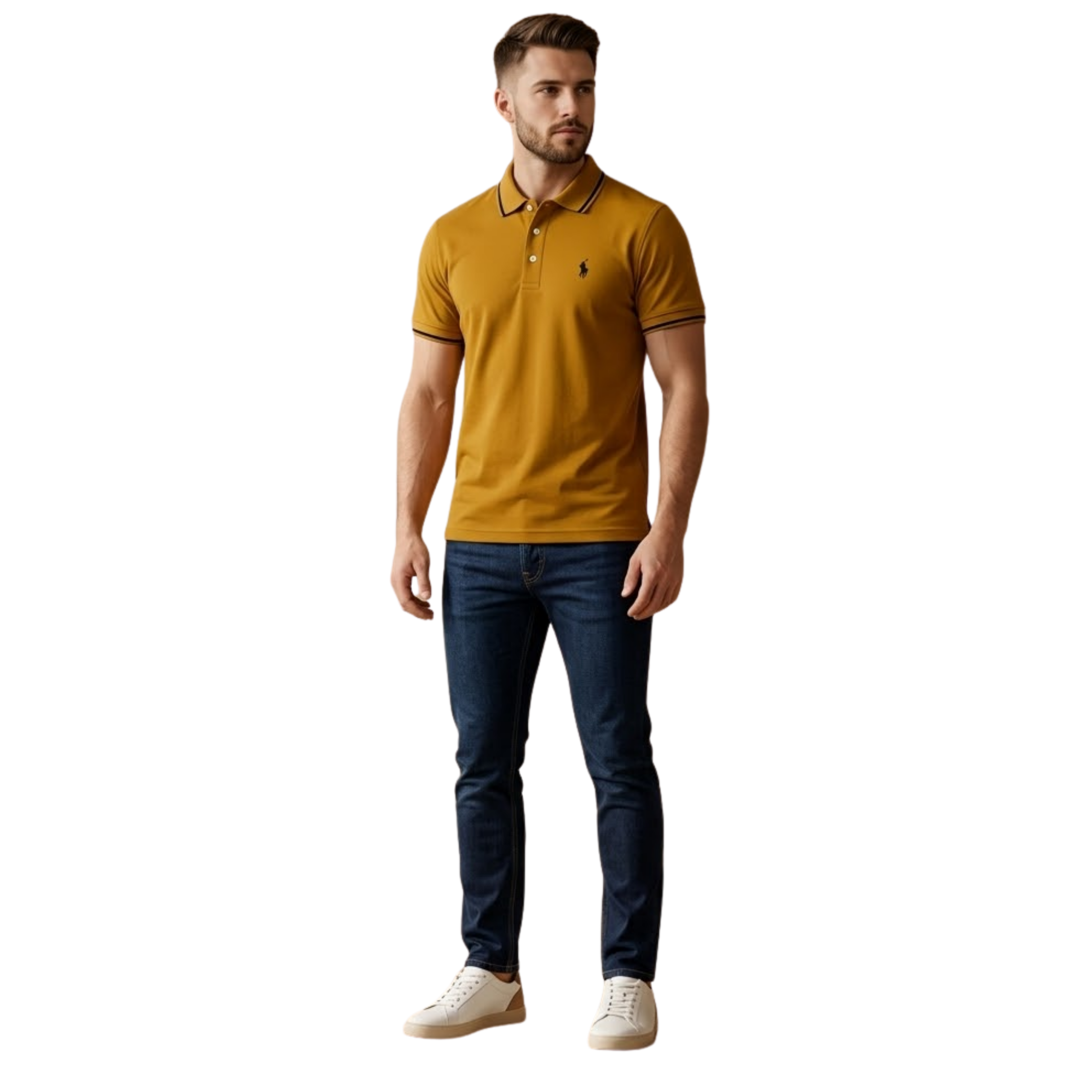 Basic Polo Shirt - Mustard