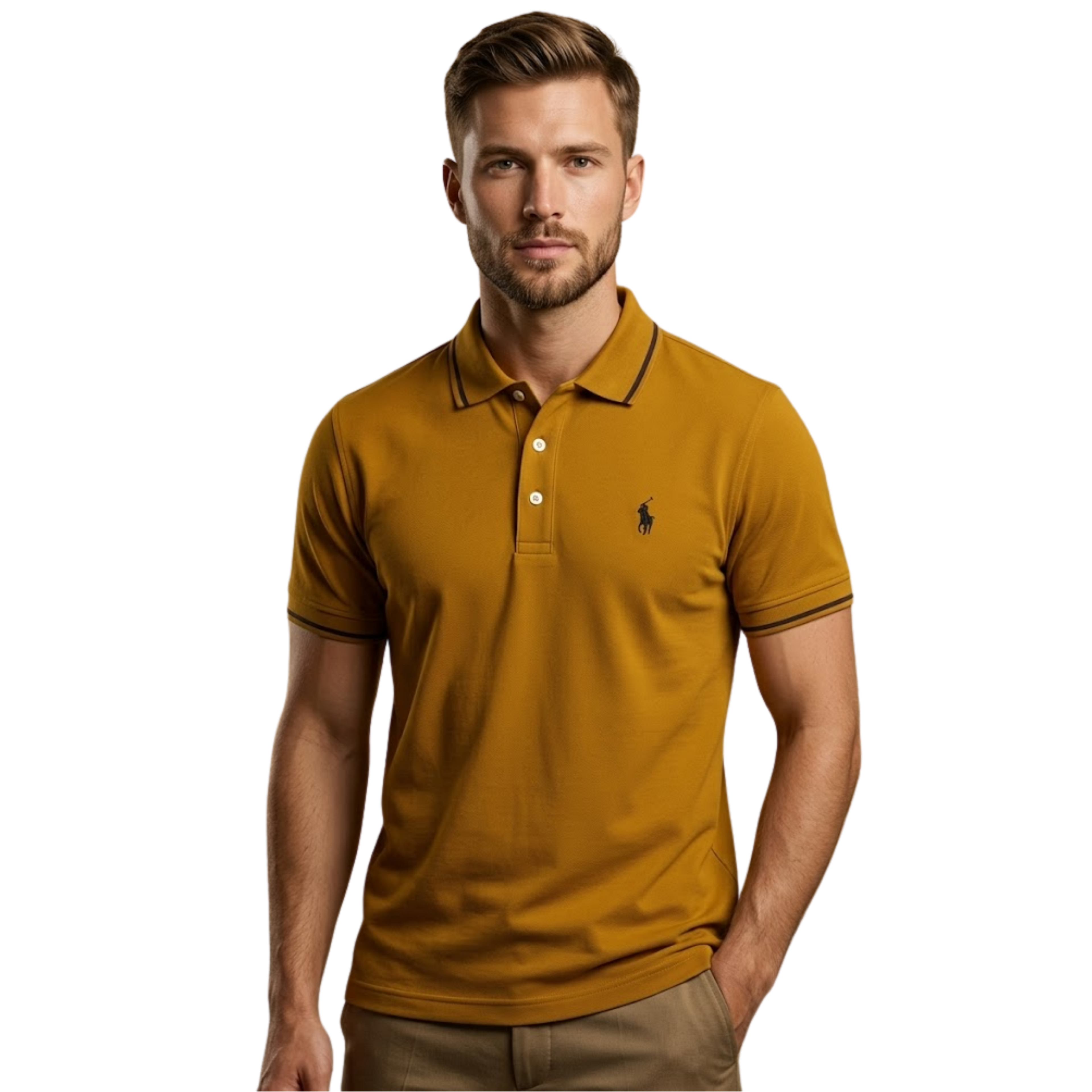 Basic Polo Shirt - Mustard