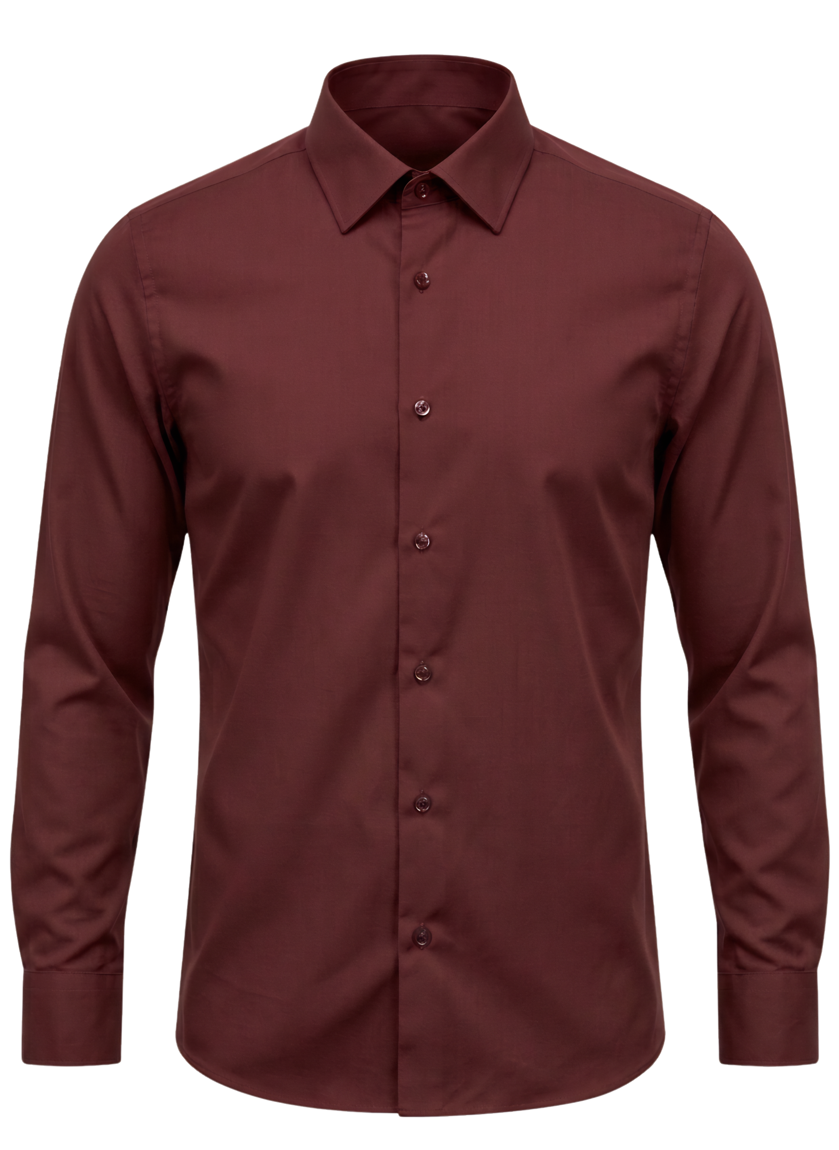Plain Shirt | 100% Cotton Regular Fit - Maroon