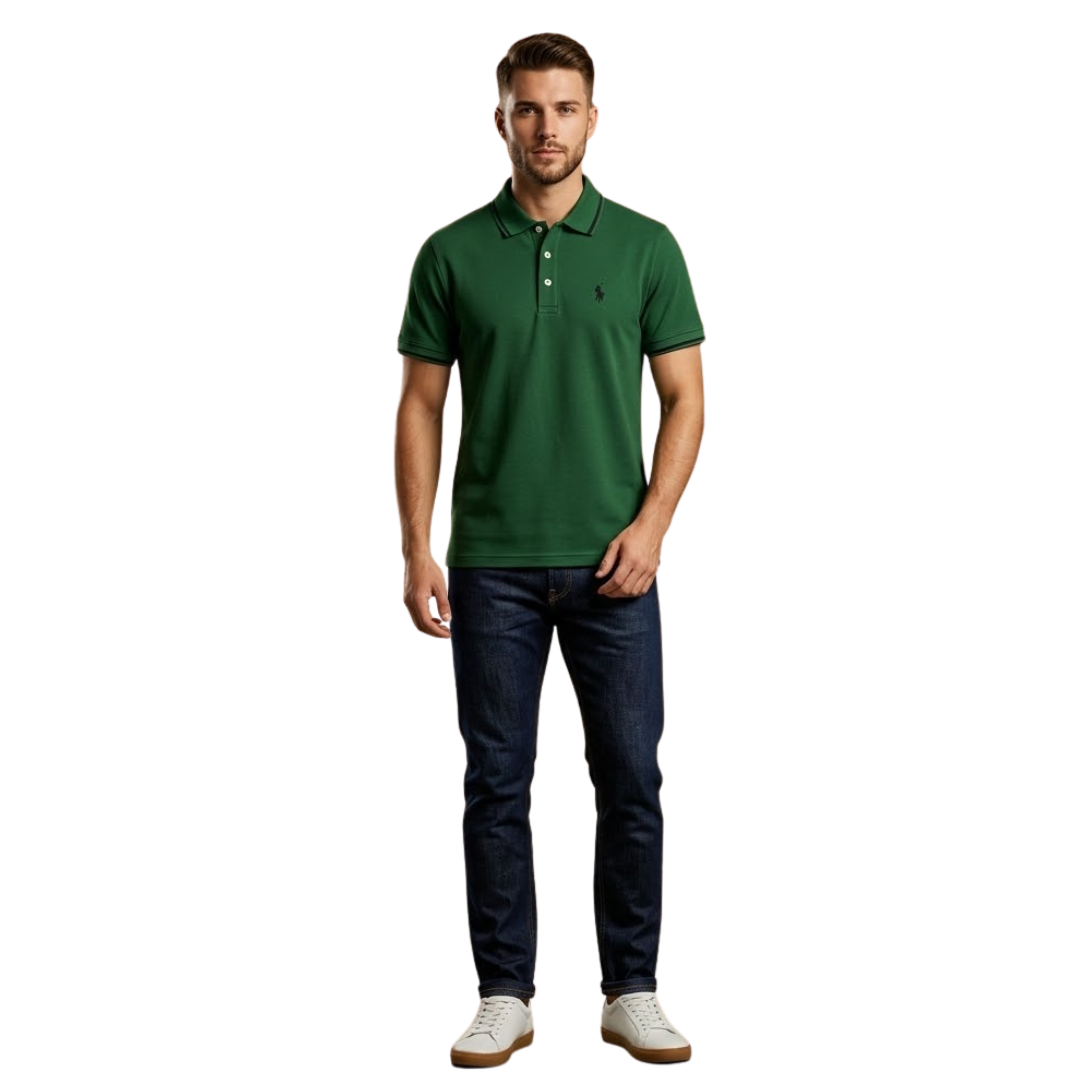 Basic Polo Shirt - Olive Green