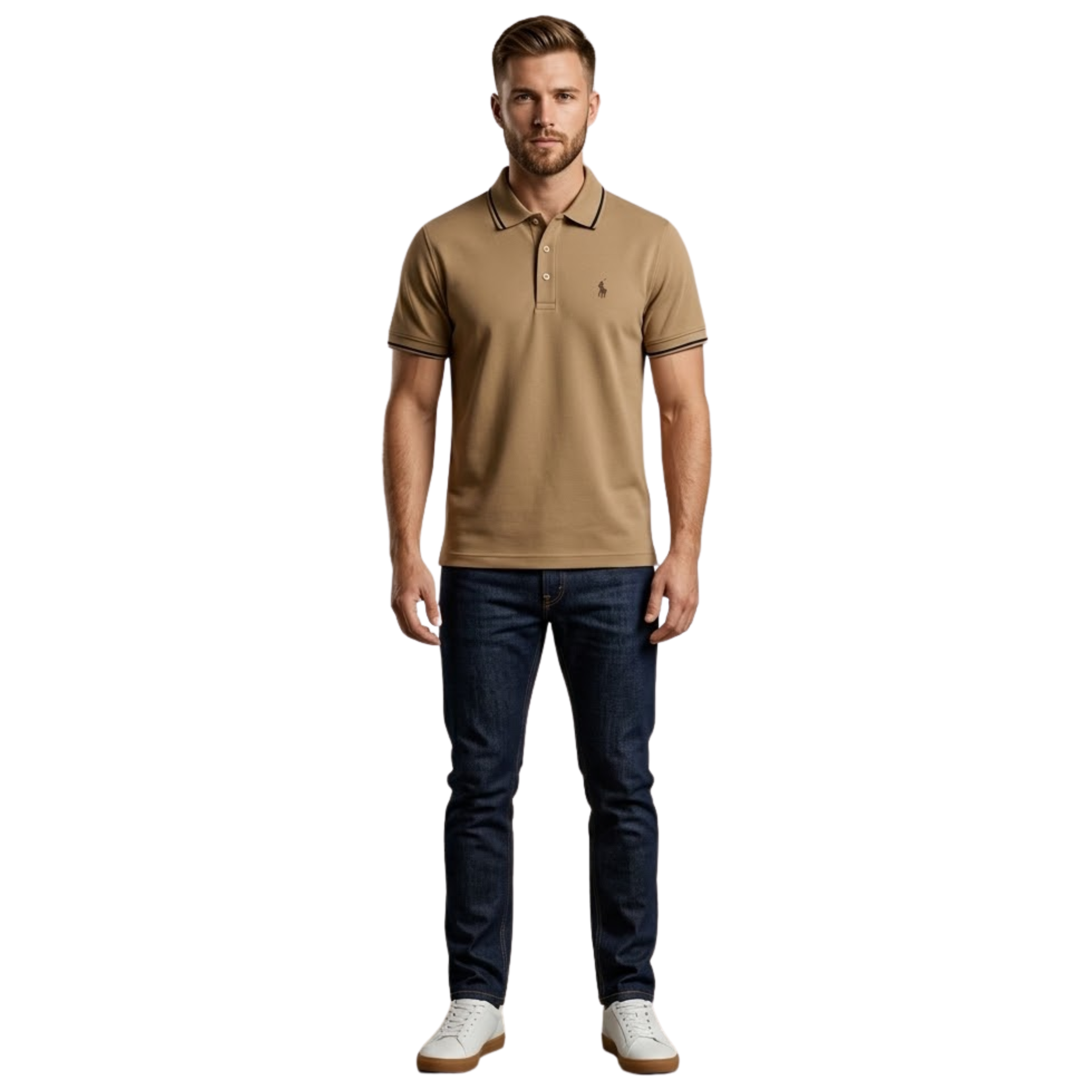 Basic Polo Shirt - Beige