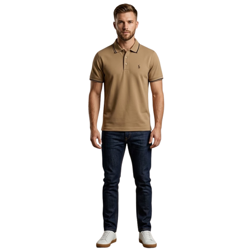 Basic Polo Shirt - Beige
