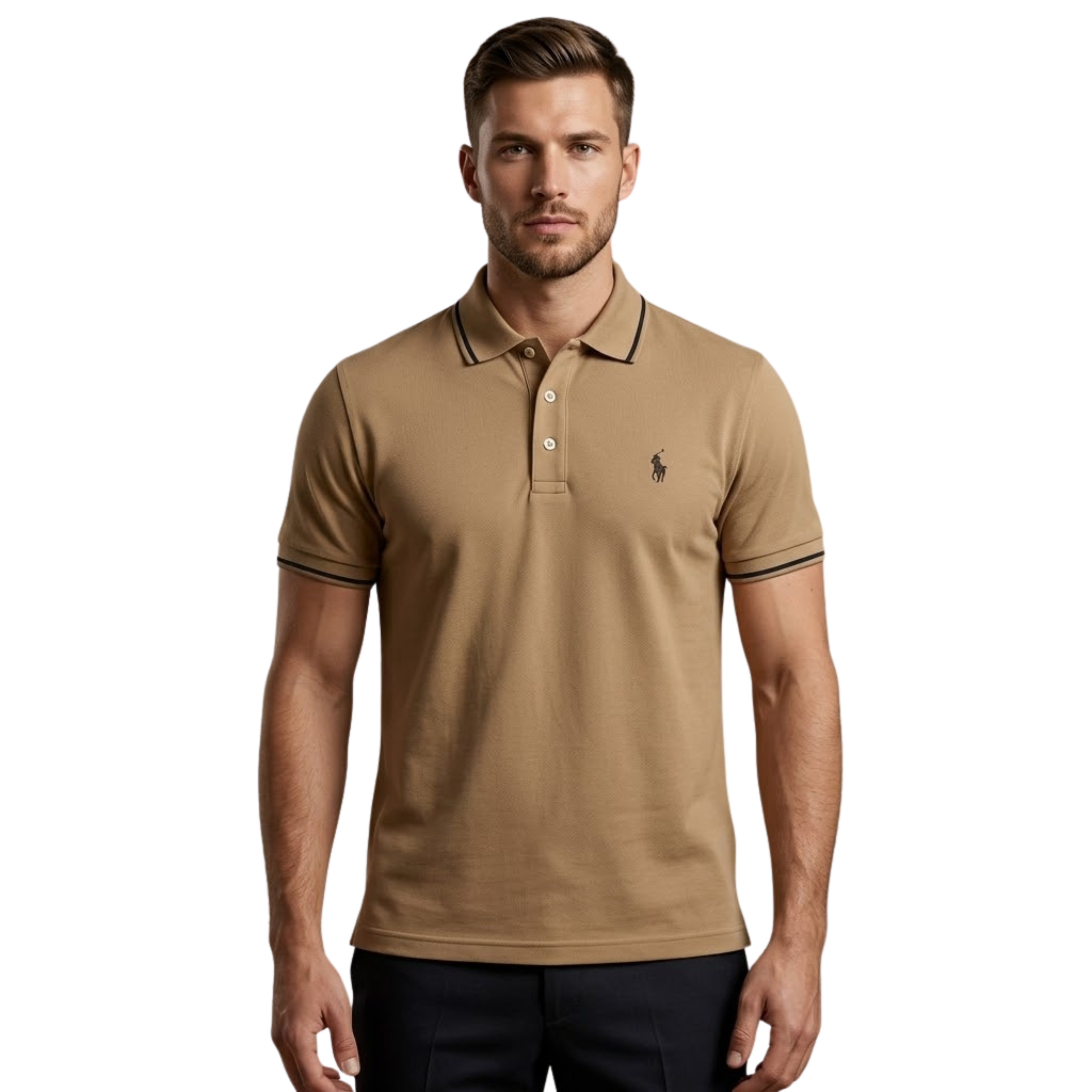 Basic Polo Shirt - Beige