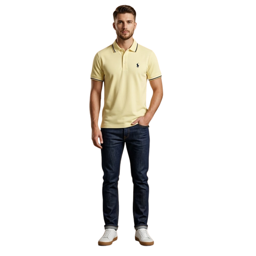 Basic Polo Shirt - lemon chiffon