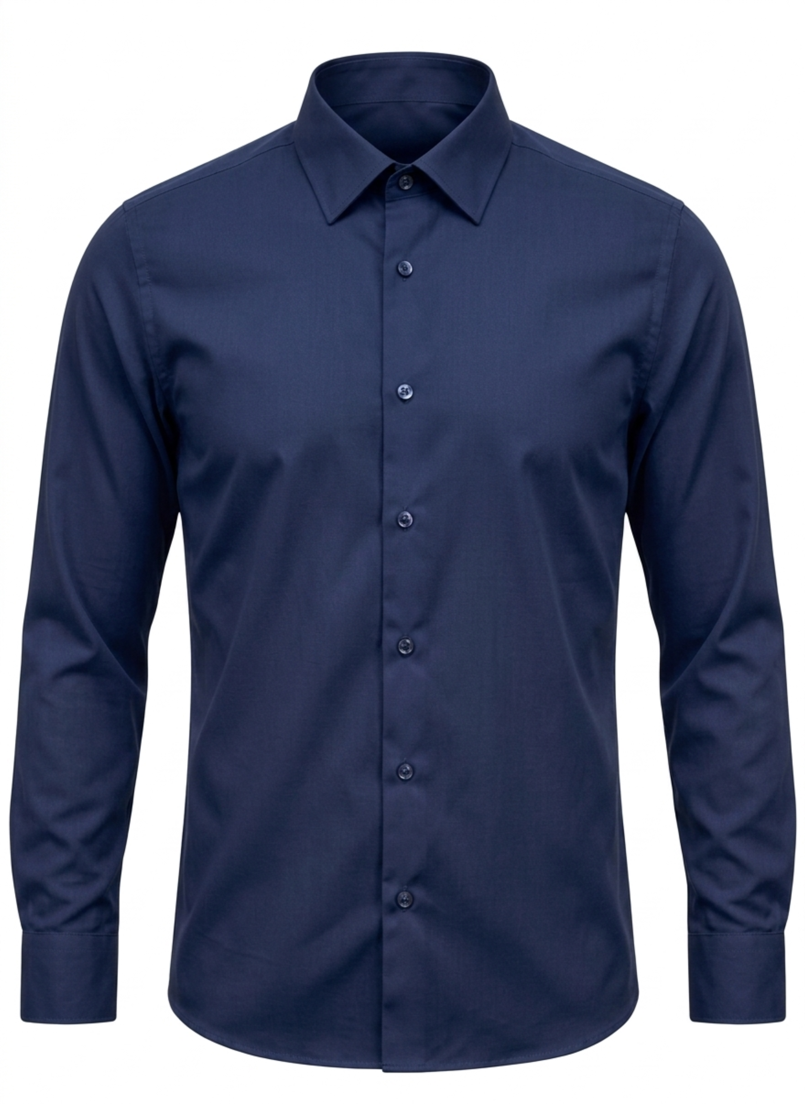 Plain Shirt | 100% Cotton Regular Fit - Navy Blue