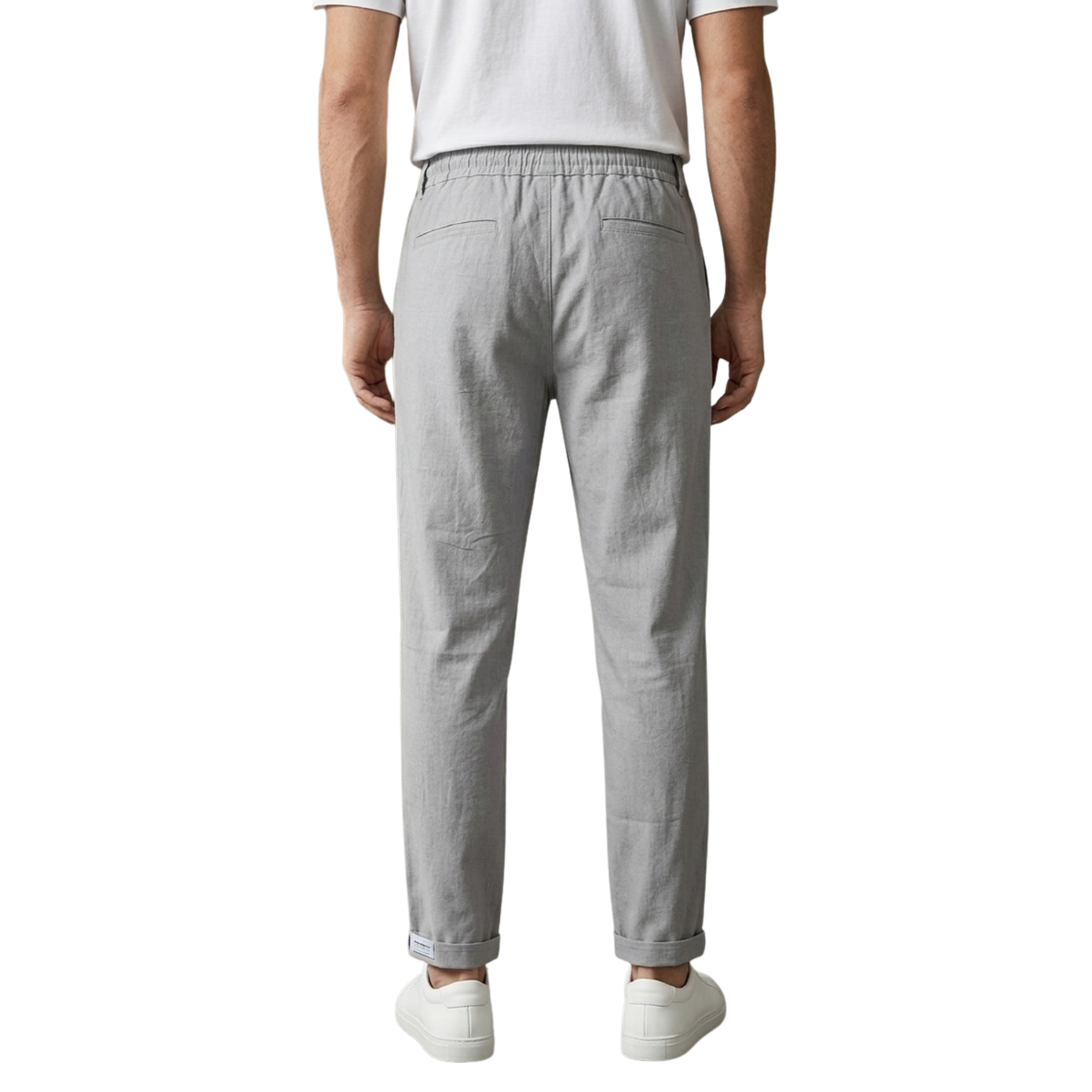 Linen Pants Silver Grey
