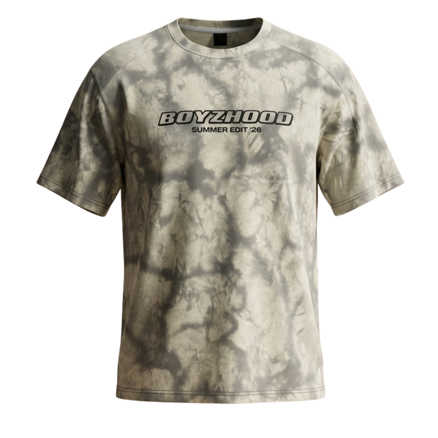Drop Shoulder Boyzhood Tie-Dye Textured