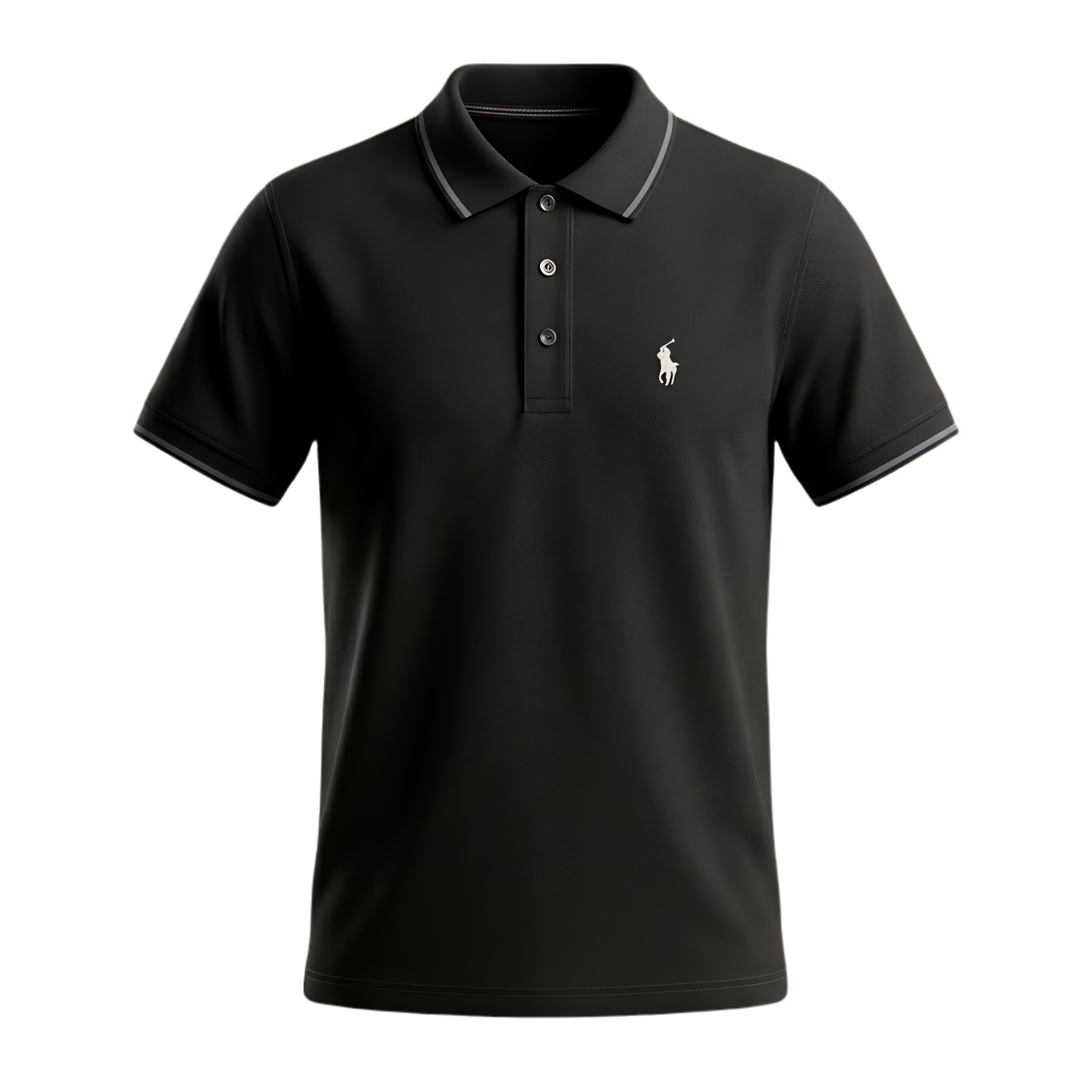 Cotton Polo - Charcoal Grey