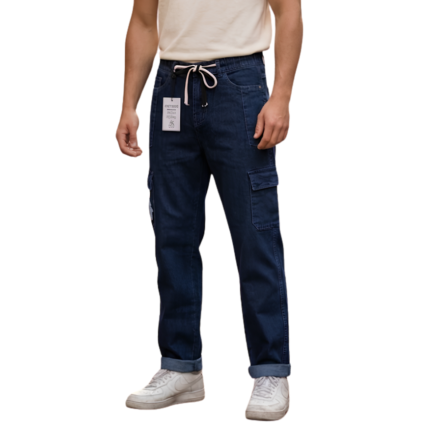Beige Jeans - Dark Blue