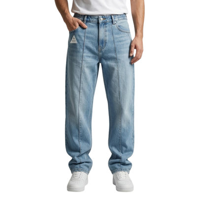 Baggy Jeans Pintuck - Sky Blue
