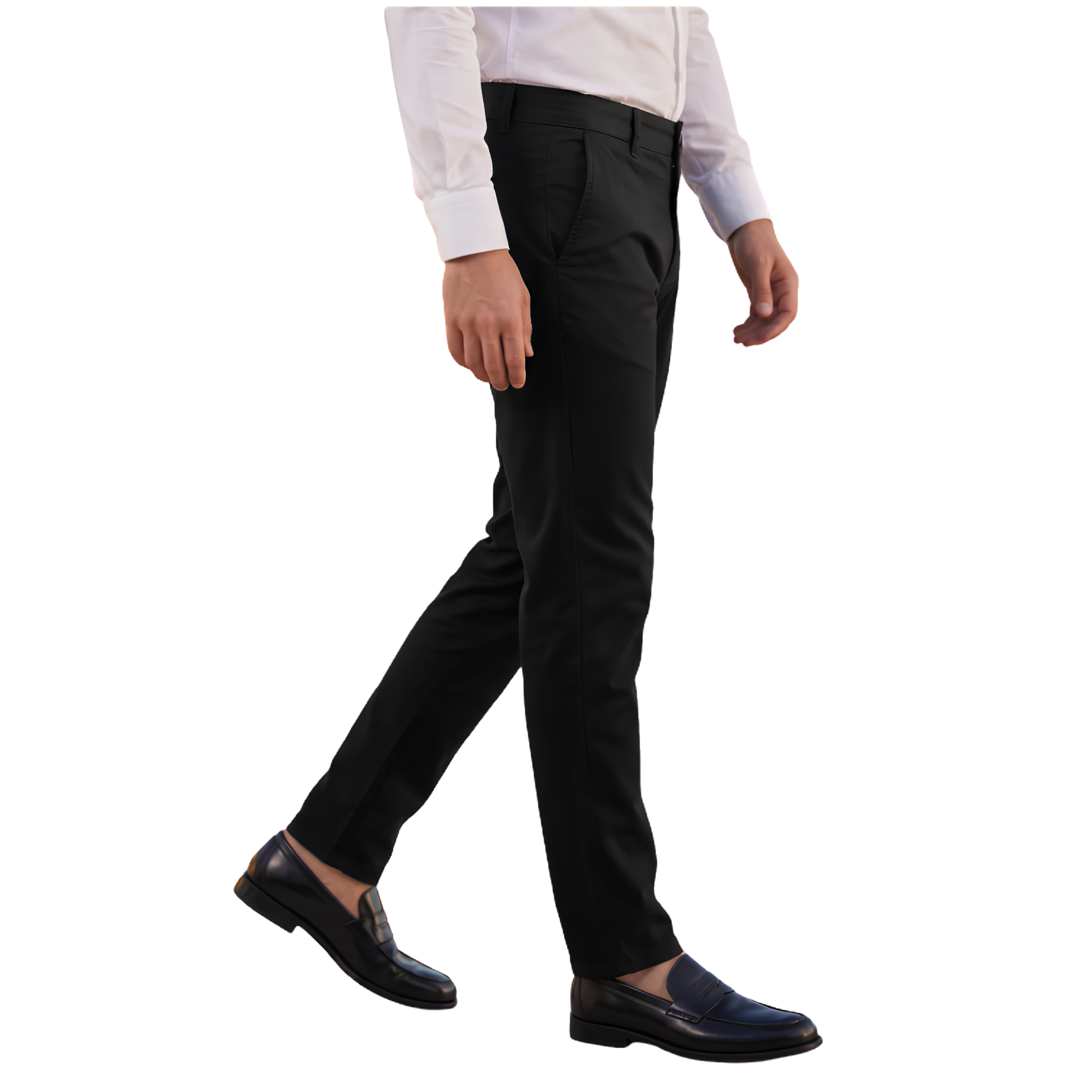 Cotton Jeans Pants - Black