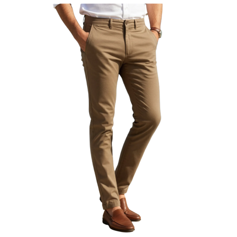 Cotton Jeans Pants - Tobacco